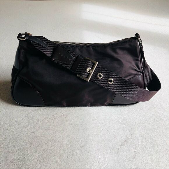 Vintage Prada Tessuto Vitel Semitracolla Small Shoulder Bag